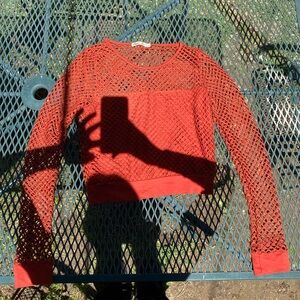 Cute edgy red long sleeve top ❤️🥵